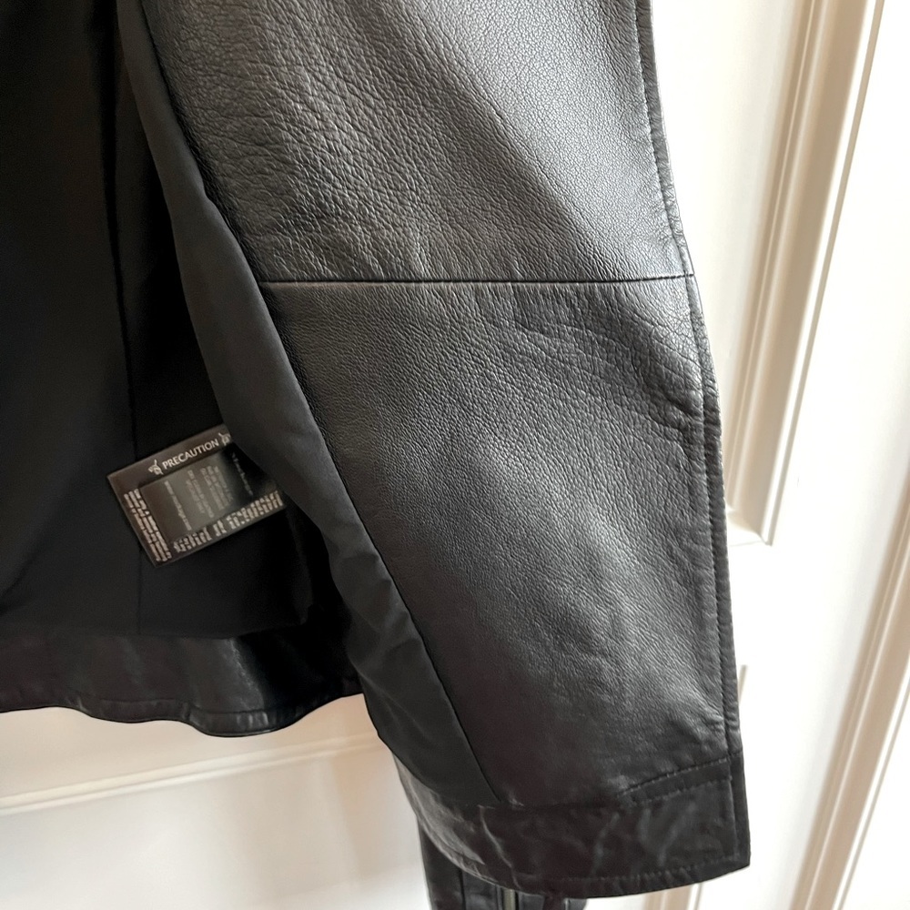 Mackage for Aritzia Kenya Lambskin Leather Moto Jacket Black Size Small - Picture 12 of 15
